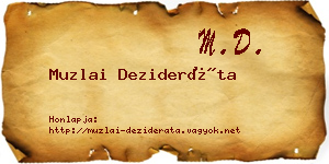 Muzlai Dezideráta névjegykártya
